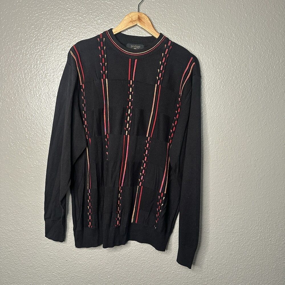 Men’s Vintage Protege Sweater Carlton STYLE Sweater Colorful XL 90s Y2K